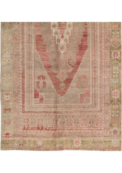 115 x 288 cm Eski Yumuşak Tonlarda Halı. El Dokuması Halı, Yün Oryantal Halı fırsatları
