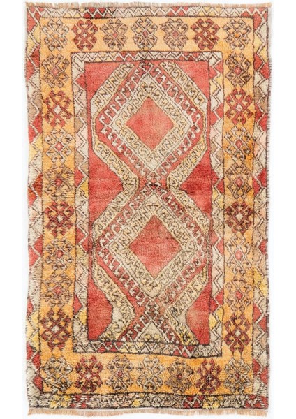 106 x 176 cm Konya'dan Eşsiz Eski El Yapımı "tulu" Kilim. Yün Halı