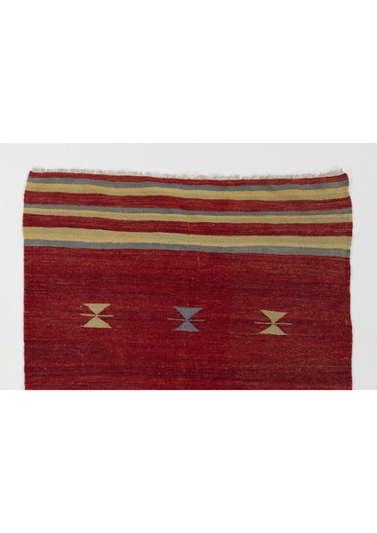 127 x 167 cm Kırmızı Tonlarda Eski El Dokuması Geleneksel Kilim, Yün fiyatları
