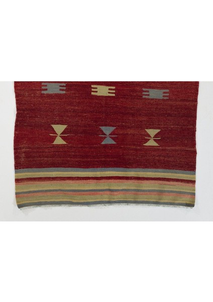 127 x 167 cm Kırmızı Tonlarda Eski El Dokuması Geleneksel Kilim, Yün modelleri