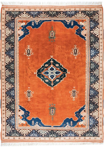 275 x 336 cm Büyük El Yapımı Alan Halısı, Modern El Düğümlü Halı, Yün
