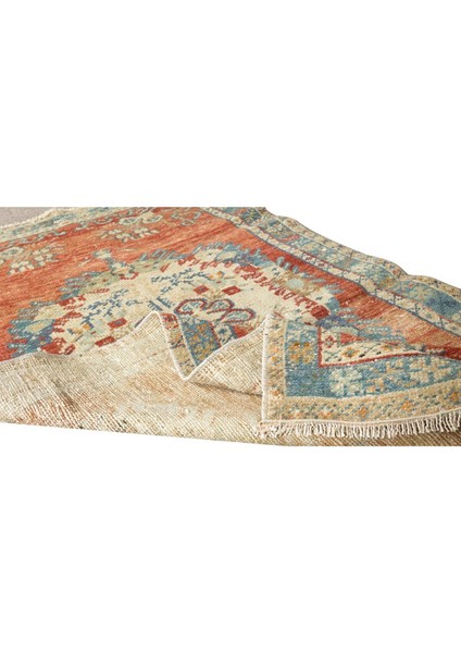 78 x 143 cm Eski El Düğümlü Halı, 1960 Civarı, Madalyon Desenli Küçük Halı modelleri