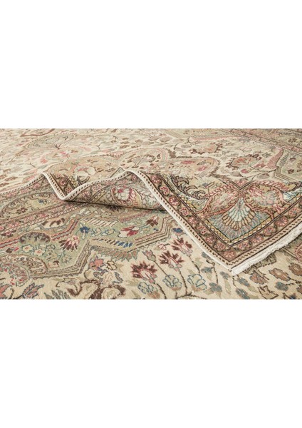 200 x 298 cm El Düğümlü Eski Orta Anadolu Halısı, Madalyon Desenli, Yünlü Halı modelleri
