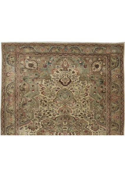 200 x 298 cm El Düğümlü Eski Orta Anadolu Halısı, Madalyon Desenli, Yünlü Halı fırsatları