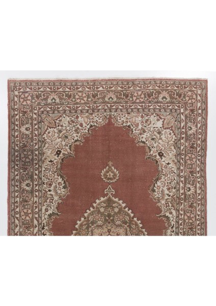 213 x 330 cm Madalyon Desenli Eski El Düğümlü Türk Uşak Halısı, El Yapımı Halı fiyatları