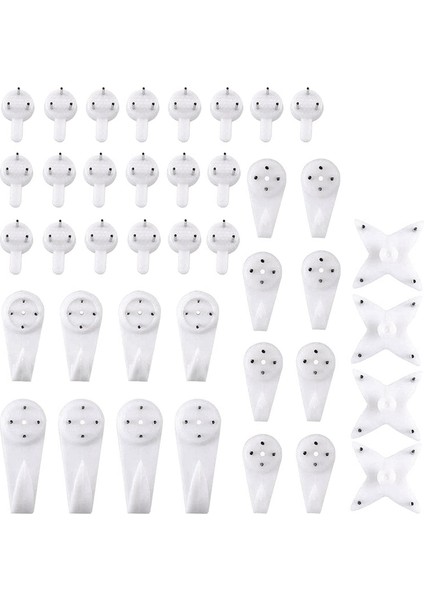 40 Adet Görünmez Tırnak Vidaları Duvar Kancaları Resim Askıları Traceless Fotoğraf Kanca Çok Fonksiyonlu Resim Boyama Çerçevesi Askı (Yurt Dışından)