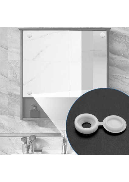 200 Adet Vidalı Kapak Plastik Menteşeli Vida Başı Kapakları Vida Kapak Kapakları Geçmeli Yedek Vida Dekoratif Kapaklar (Beyaz) (Yurt Dışından) indirimleri