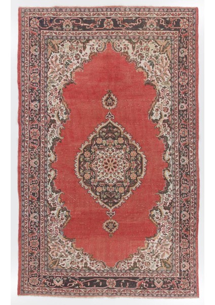 219 x 350 cm Geleneksel El Yapımı Alan Halısı, Dekoratif El Dokuması Yünlü Halı