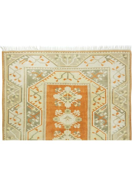 200 x 285 cm Türk Milas Halısı, Eski Geometrik Desenli El Düğümlü Yün Halı fırsatları