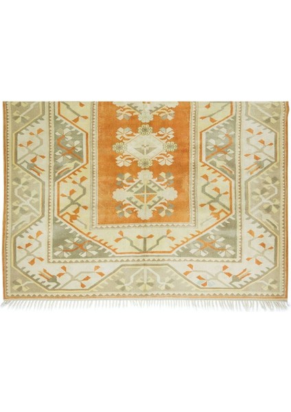 200 x 285 cm Türk Milas Halısı, Eski Geometrik Desenli El Düğümlü Yün Halı indirimleri