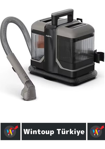 450 Watt Motor Halı Kilim Koltuk Oto Döşeme Yıkama Temiz Kirli Su Hazneli 2 Başlıklı Yıkama Makinesi