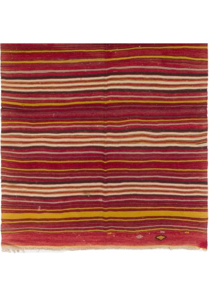 140 x 435 cm El Yapımı Renkli Çizgili Kilim Yolluk. Eski Kırmızı Koridor Halısı modelleri