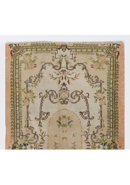116 x 202 cm Eski Güneşte Soldurulmuş Halı, Ince El Dokuma Yün Halı, Bej Tonlarda Halı fiyatları