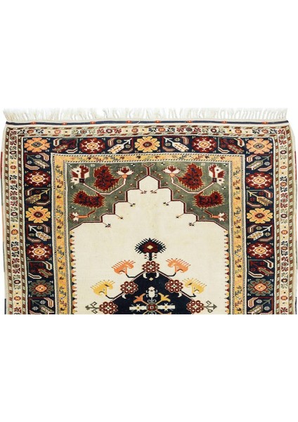 196 x 254 cm Geometrik Madalyon Desenli El Yapımı Anadolu Halısı, Yün, Modern Halı fırsatları