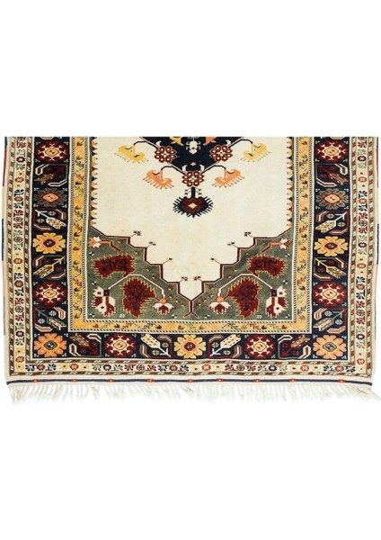 196 x 254 cm Geometrik Madalyon Desenli El Yapımı Anadolu Halısı, Yün, Modern Halı indirimleri