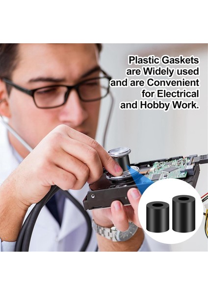 Naylon Aralayıcılar, Plastik Aralayıcılar Rondela Çeşitleri Kiti, 345 Parça Elektrik Prizi Vida Aralayıcıları, M3 M4 Siyah Yuvarlak Aralayıcı (Yurt Dışından) indirimleri