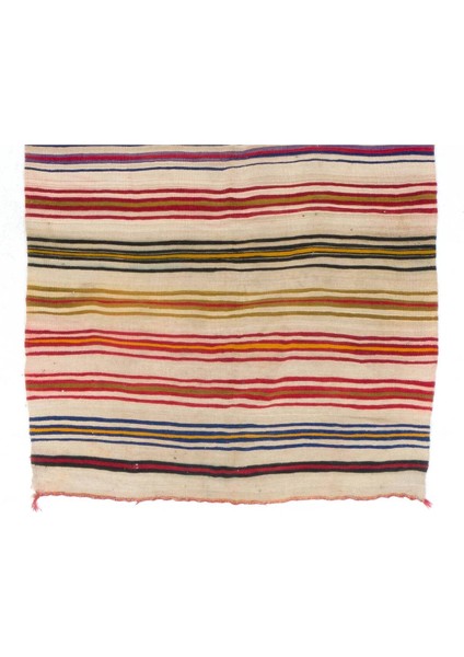 160 x 417 cm El Yapımı Eski Çizgili Türk Kilimi, Düz Dokuma Kilim. Yün fırsatları