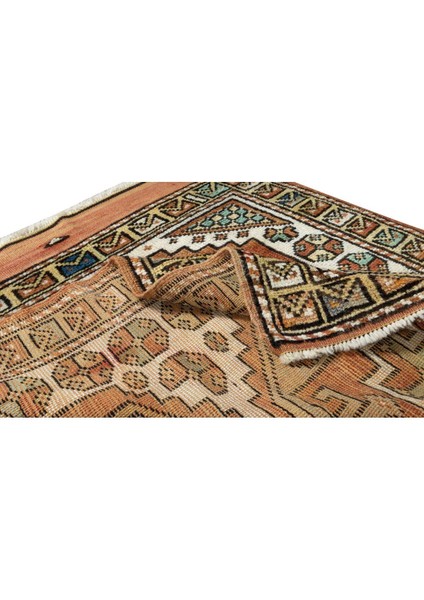 80 x 93 cm Eski El Düğümlü Halı, Otantik Geometrik Desenli Küçük Halı modelleri