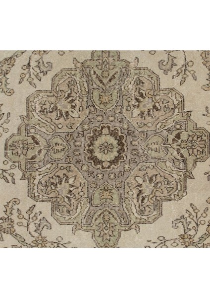 199 x 285 cm Benzersiz Eski "güneşte Soldurulmuş" El Yapımı Türk Halısı