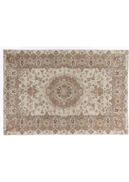 220 x 320 cm Eşsiz Shabby Chic Eski El Yapımı Türk Halısı, El Dokuması Halı indirimleri