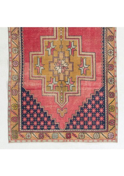128 x 262 cm Yünlü Eski El Düğümlü Türk Halısı, El Yapımı Halı modelleri