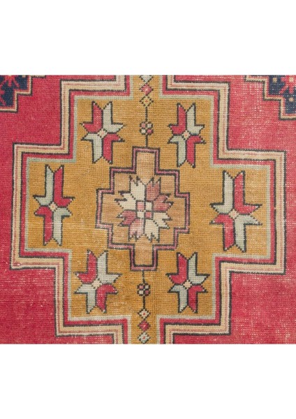 128 x 262 cm Yünlü Eski El Düğümlü Türk Halısı, El Yapımı Halı fırsatları