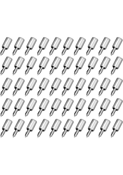 50 Takım Kendinden Vuran Vida Kauçuk Kol Laminat Desteği Ev Yapımı Dolap Dolap Cam Sert Bölme Çivi (Yurt Dışından)