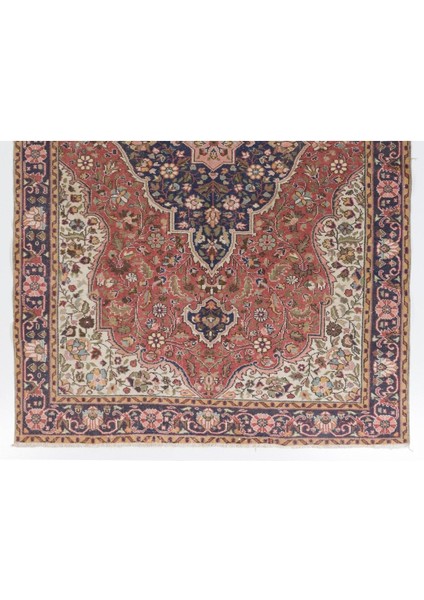 208 x 315 cm Oda Boyutunda Eski El Düğümlü Kırmızı ve Mavi Tonlarda Yünlü Halı modelleri