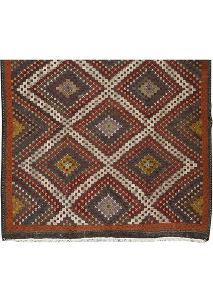 186 x 305 cm 1970'LERDE Yapılmış Eski Dekoratif El Dokuması Cicim Kilim. Yün indirimleri