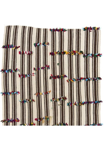 167 x 327 cm Çok Renkli Ponponlu Doğal Yünden Yapılmış Eski El Dokuması Kilim fiyatları