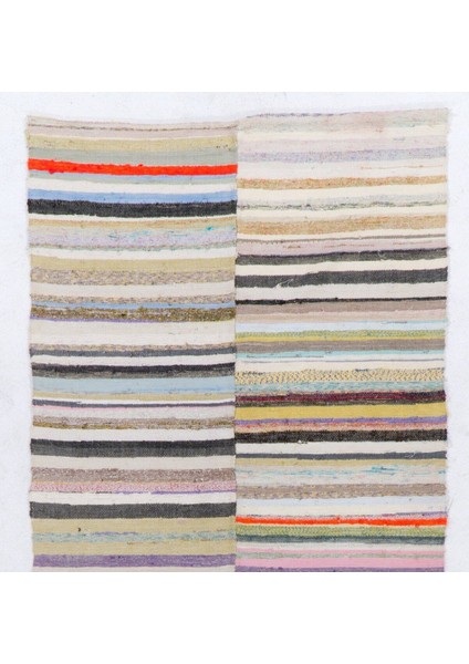 140 x 304 cm Çizgili Tasarımlı El Dokuma Eski Kilim (Düz Dokuma), Pamuk Halı fiyatları