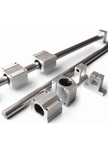 10 Parça / Set Optik Eksen Lineer Eksen OD12MM 400MM + SCS12UU Lineer Rulman Koltuğu + SK12 Rulman Desteği 12MM 400MM (Yurt Dışından)