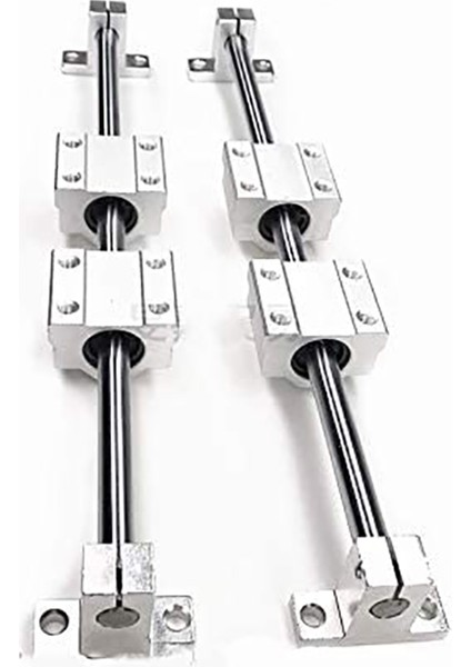 10 Parça / Set Optik Eksen Lineer Eksen OD12MM 400MM + SCS12UU Lineer Rulman Koltuğu + SK12 Rulman Desteği 12MM 400MM (Yurt Dışından)