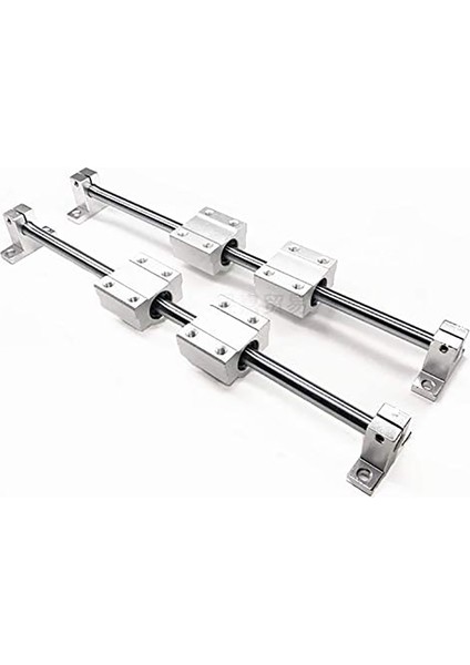 10 Parça / Set Optik Eksen Lineer Eksen OD12MM 400MM + SCS12UU Lineer Rulman Koltuğu + SK12 Rulman Desteği 12MM 400MM (Yurt Dışından)