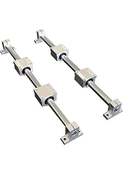 10 Parça / Set Optik Eksen Lineer Eksen OD12MM 400MM + SCS12UU Lineer Rulman Koltuğu + SK12 Rulman Desteği 12MM 400MM (Yurt Dışından)