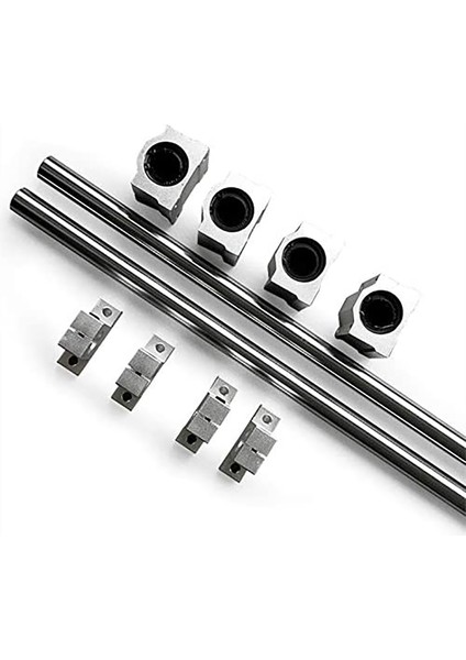10 Parça / Set Optik Eksen Lineer Eksen OD12MM 400MM + SCS12UU Lineer Rulman Koltuğu + SK12 Rulman Desteği 12MM 400MM (Yurt Dışından)
