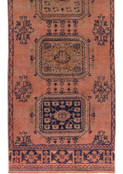 100 x 320 cm Koridor Için Bir Çift El Yapımı Anadolu Yolluk Halısı. Eski Koridor Halısı, Yün