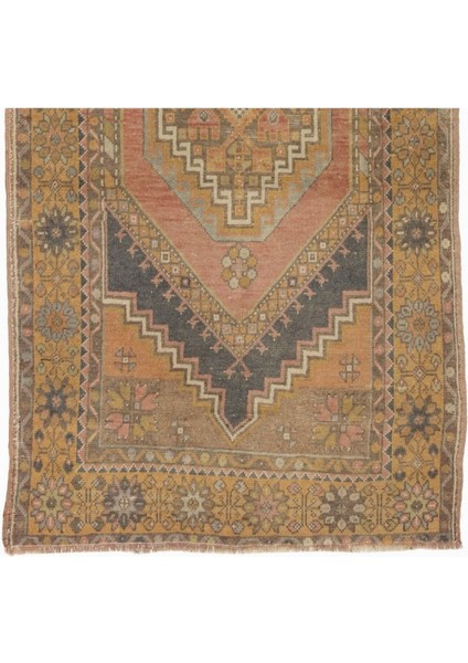 100 x 180 cm Zarif Renkler, Yumuşak Yün Tüylü Eski El Yapımı Türk Köy Halısı fırsatları