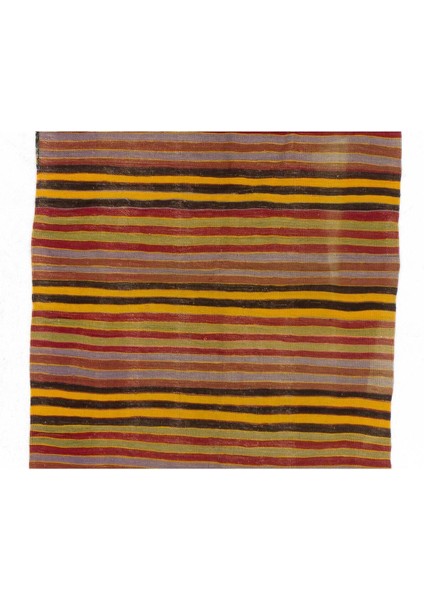 140 x 370 cm El Dokuma Eski Yolluk Kilim, Yün Halı, Düz Dokuma Halı, Mutfak Halısı