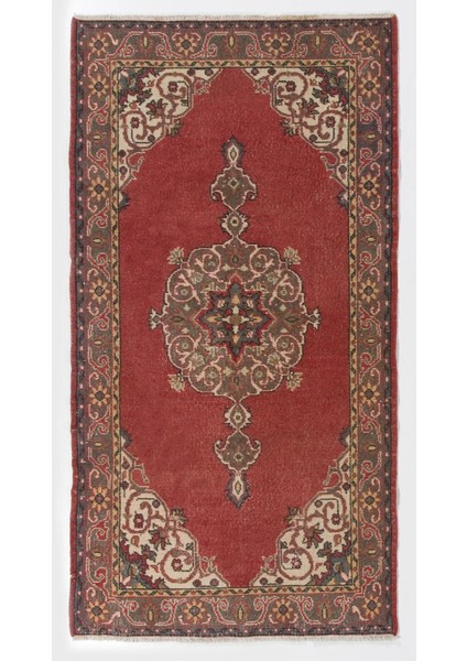 120 x 223 cm Eski Türk Halısı, Ev ve Ofis Için Geleneksel El Yapımı Yün Halı