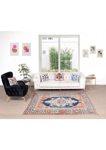 178 x 230 cm El Yapımı Halı, Modern Geometrik Desenli Halı, Yün