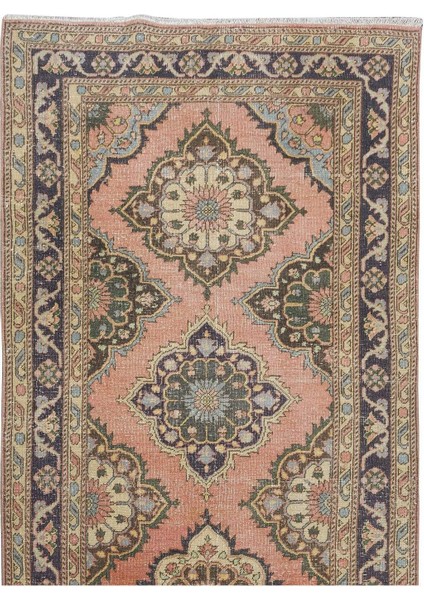 144 x 396 cm Geleneksel El Düğümlü Yünlü Yolluk Halı. Koridor Için Eski Geometrik Desenli Halı fırsatları