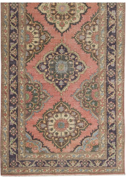 144 x 396 cm Geleneksel El Düğümlü Yünlü Yolluk Halı. Koridor Için Eski Geometrik Desenli Halı indirimleri