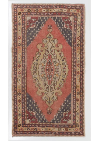130 x 229 cm Benzersiz El Yapımı Eski Oryantal Halı