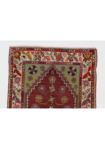 112 x 155 cm Fantastik Eski Türk Köy Halısı, Eşsiz El Dokuması Küçük Halı fiyatları