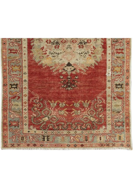 96 x 171 cm El Yapımı Halı, 1960 Civarı, Eski Yün ve Pamuklu Halı