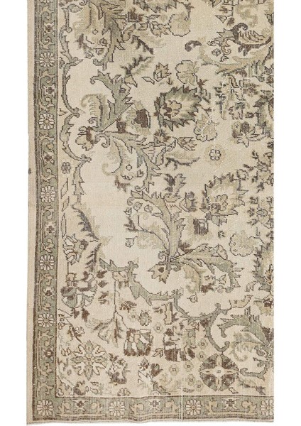202 x 307 cm Eski El Yapımı Otantik Anadolu Uşak Halısı, Yünlü Halı
