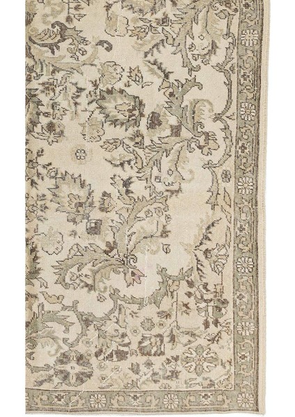 202 x 307 cm Eski El Yapımı Otantik Anadolu Uşak Halısı, Yünlü Halı