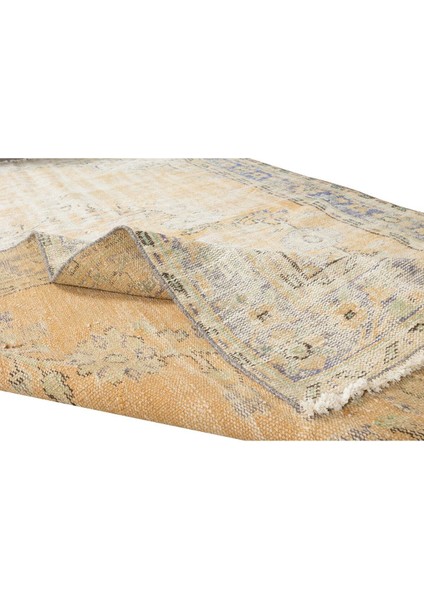 187 x 305 cm Eskitilmiş Eski El Yapımı Uşak Halısı, Güneşte Soldurulmuş Halı modelleri