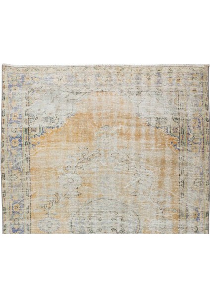 187 x 305 cm Eskitilmiş Eski El Yapımı Uşak Halısı, Güneşte Soldurulmuş Halı fırsatları